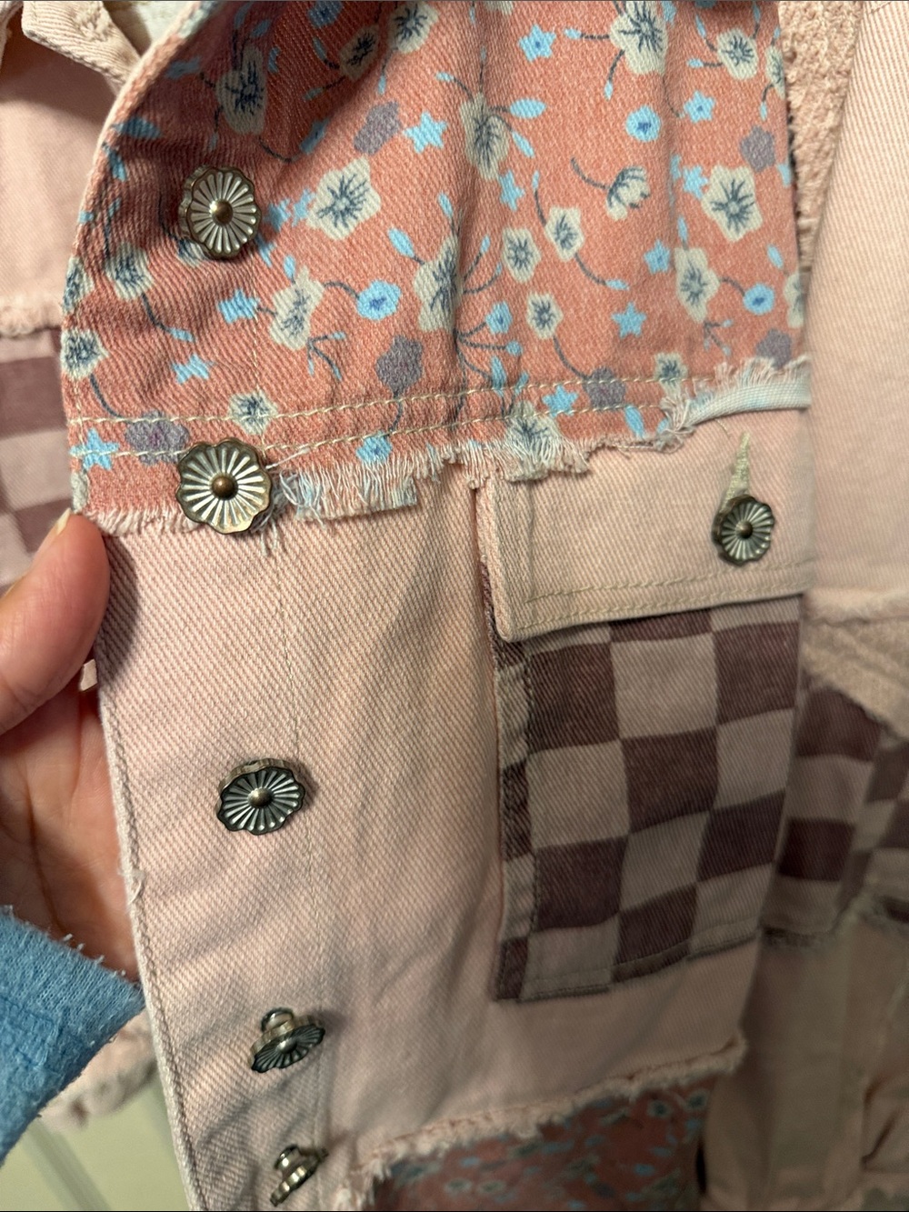 POL Pink Patchwork Bomber Jacket - Picture 3 of 7